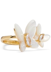 kate spade new york Gold-Tone Social Butterfly Ring - White Mult