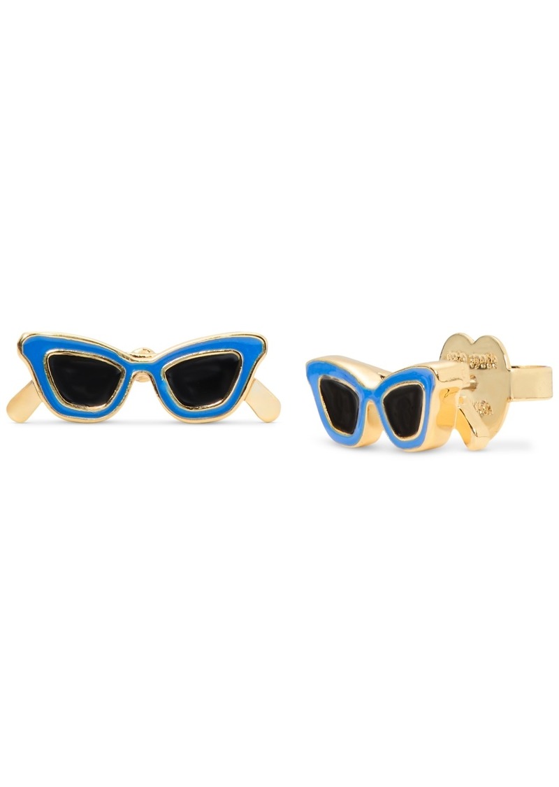 kate spade new york Gold-Tone Sweet Treasures Stud Earrings - Blue Gold.