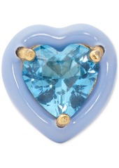 kate spade new york Gold-Tone Sweetheart Blue Stud Earrings - Blue