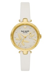 Kate Spade New York holland dragonfly leather strap watch