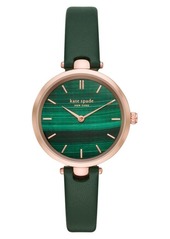 kate spade new york holland leather strap watch