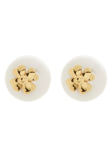 kate spade new york imitation pearl stud earrings in Cream Gold at Nordstrom Rack