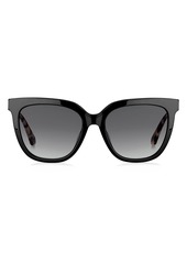 Kate Spade New York kahli 53mm gradient cat eye sunglasses in Black/Dark Grey at Nordstrom Rack