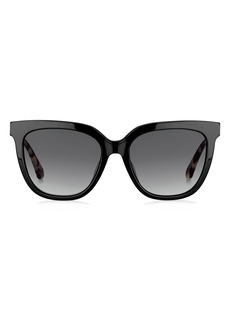 Kate Spade New York kahli 53mm gradient cat eye sunglasses in Black/Dark Grey at Nordstrom Rack
