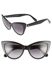 kate spade new york karina 56mm cat eye sunglasses in Black at Nordstrom