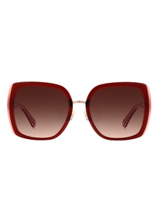 Kate Spade New York kimber 56mm gradient square sunglasses in Red/Pink Ds at Nordstrom Rack