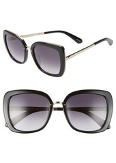 kate spade new york kimora 54mm gradient sunglasses in Black/Dark Grey Grad at Nordstrom