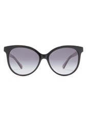 Kate Spade New York kinsley 55mm cat eye sunglasses in Black /Grey Shaded at Nordstrom Rack