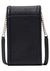 Kate Spade New York Knott North South Leather Phone Crossbody - Black