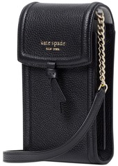 Kate Spade New York Knott North South Leather Phone Crossbody - Black