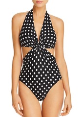 kate spade new york Knotted Halter One Piece Swimsuit 