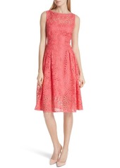 kate spade new york lace fit & flare dress in Peach Sherbet at Nordstrom