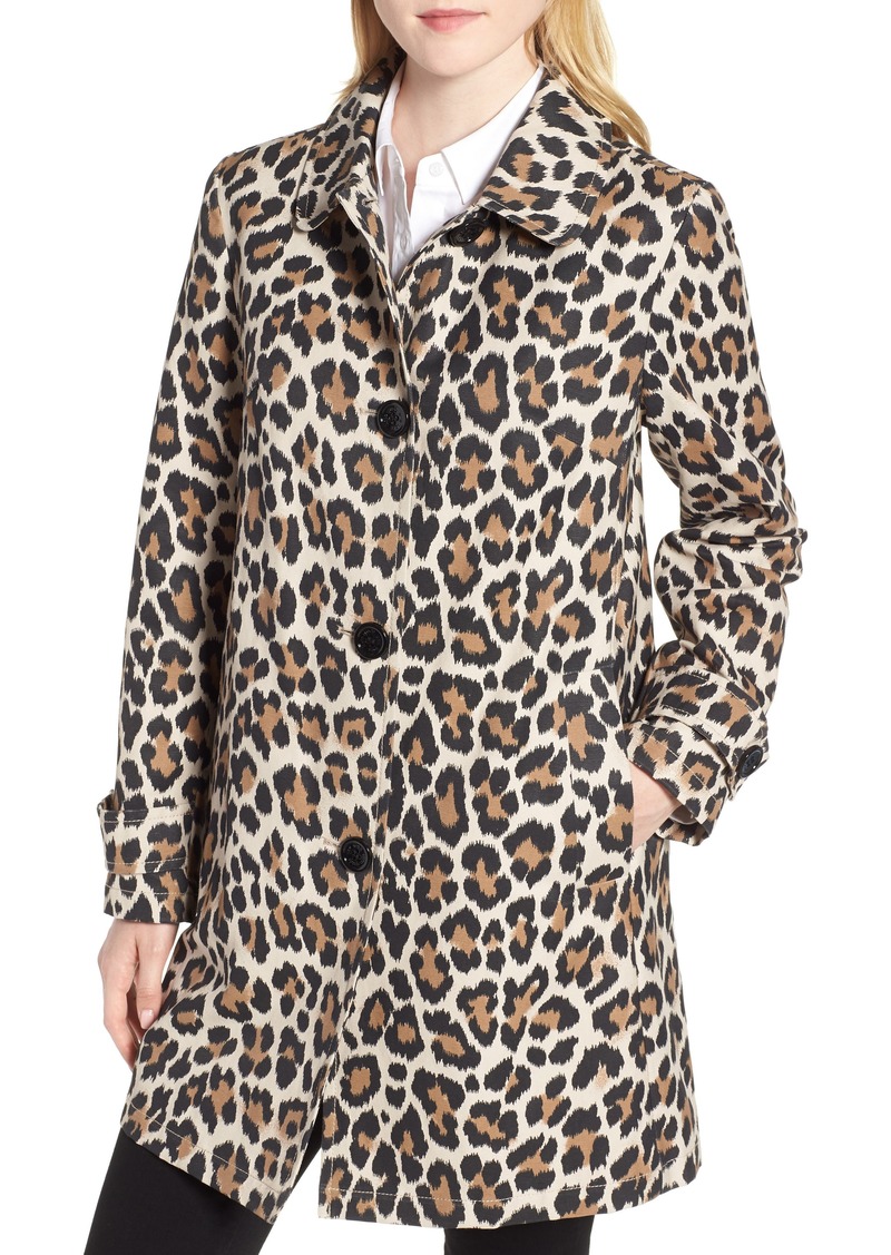 Kate Spade kate spade new york leopard print water repellent coat |  Outerwear