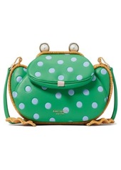 Kate Spade New York lily polka dot wicker 3D frog crossbody bag