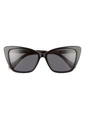 Kate Spade New York lucca 55mm cat eye sunglasses in Black/Grey at Nordstrom Rack