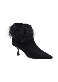 kate spade new york marabou pointed toe bootie