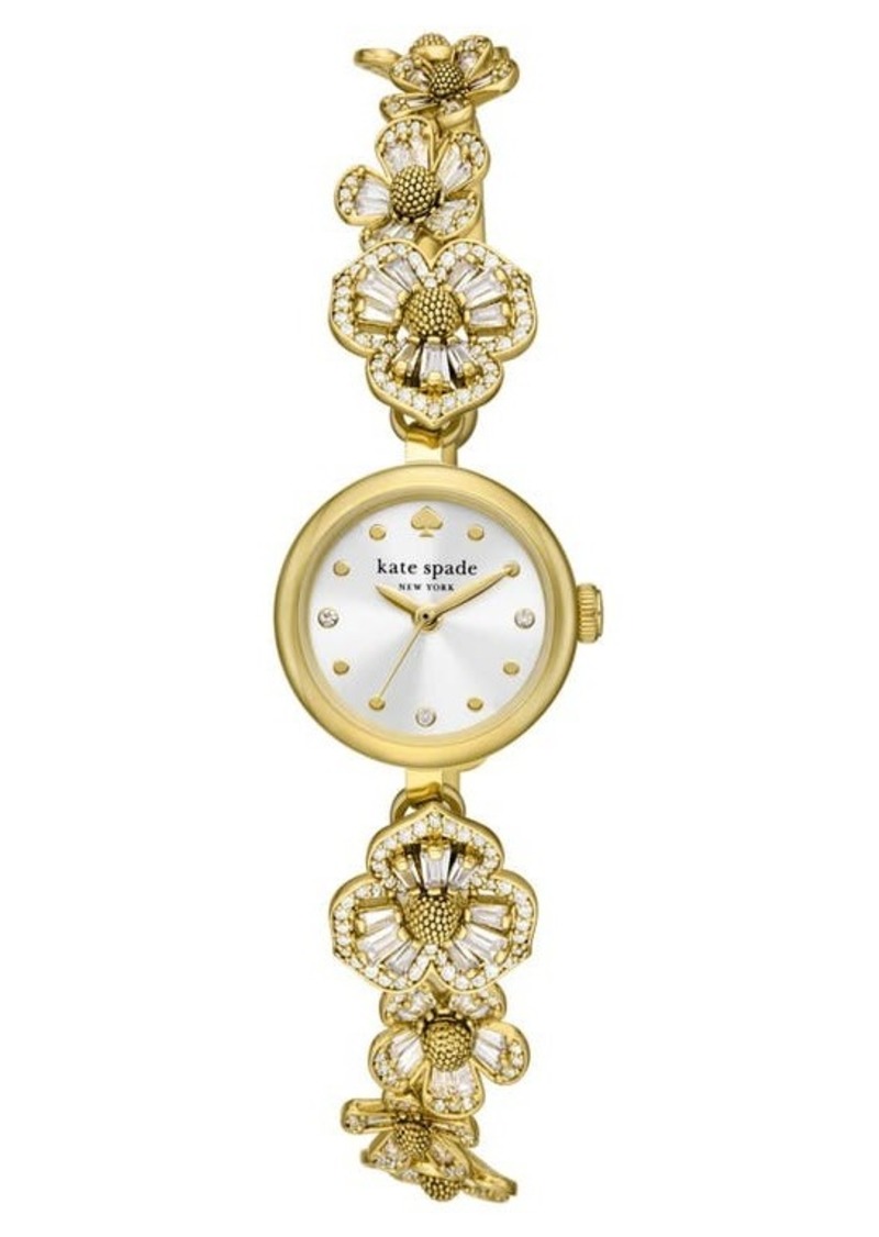 Kate Spade New York monroe floral crystal strap watch
