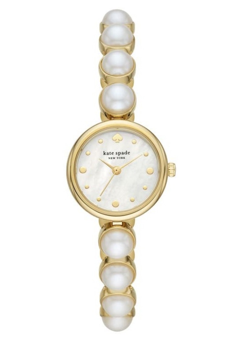 Kate Spade New York monroe imitation pearl bracelet watch