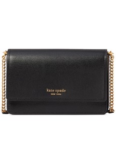 Kate Spade New York Morgan Saffiano Leather Flap Chain Wallet - Black