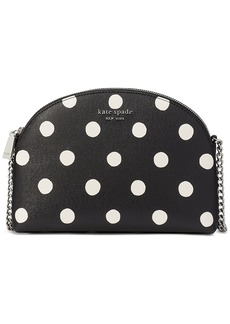 kate spade new york Morgan Sunshine Dot Printed Pvc Double Zip Dome Mini Crossbody - Black Multi