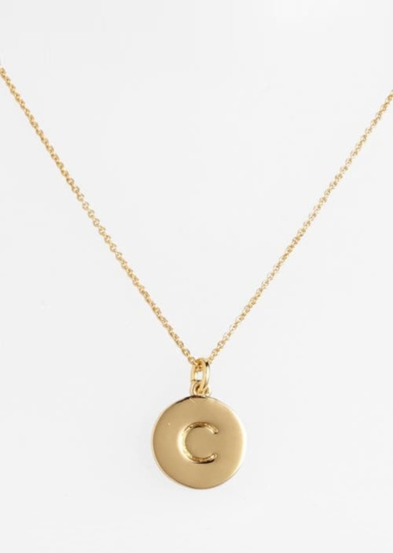 kate spade new york one in a million initial pendant necklace in C- Gold at Nordstrom