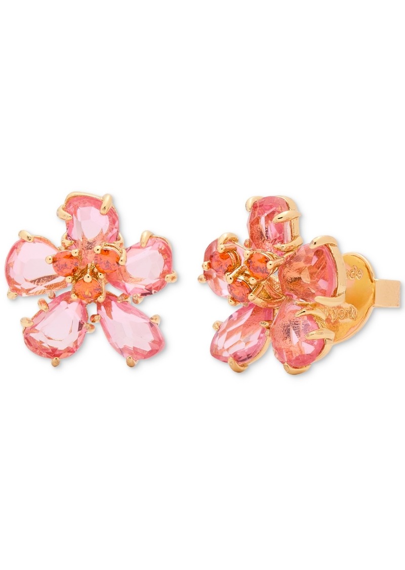 kate spade new york Paradise Flower Stud Earrings - Pink/gold