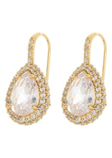 kate spade new york pavè halo drop earrings in Clear Gold at Nordstrom Rack