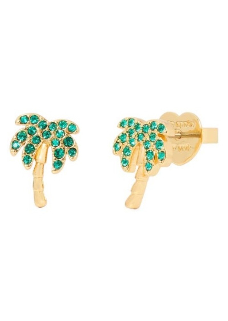 Kate Spade New York pavé palm tree stud earrings