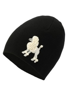 kate spade new york poodle pearly bead embellished wool beanie