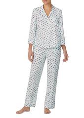 kate spade new york Printed Long Three Quarter Sleeve Pajama Set