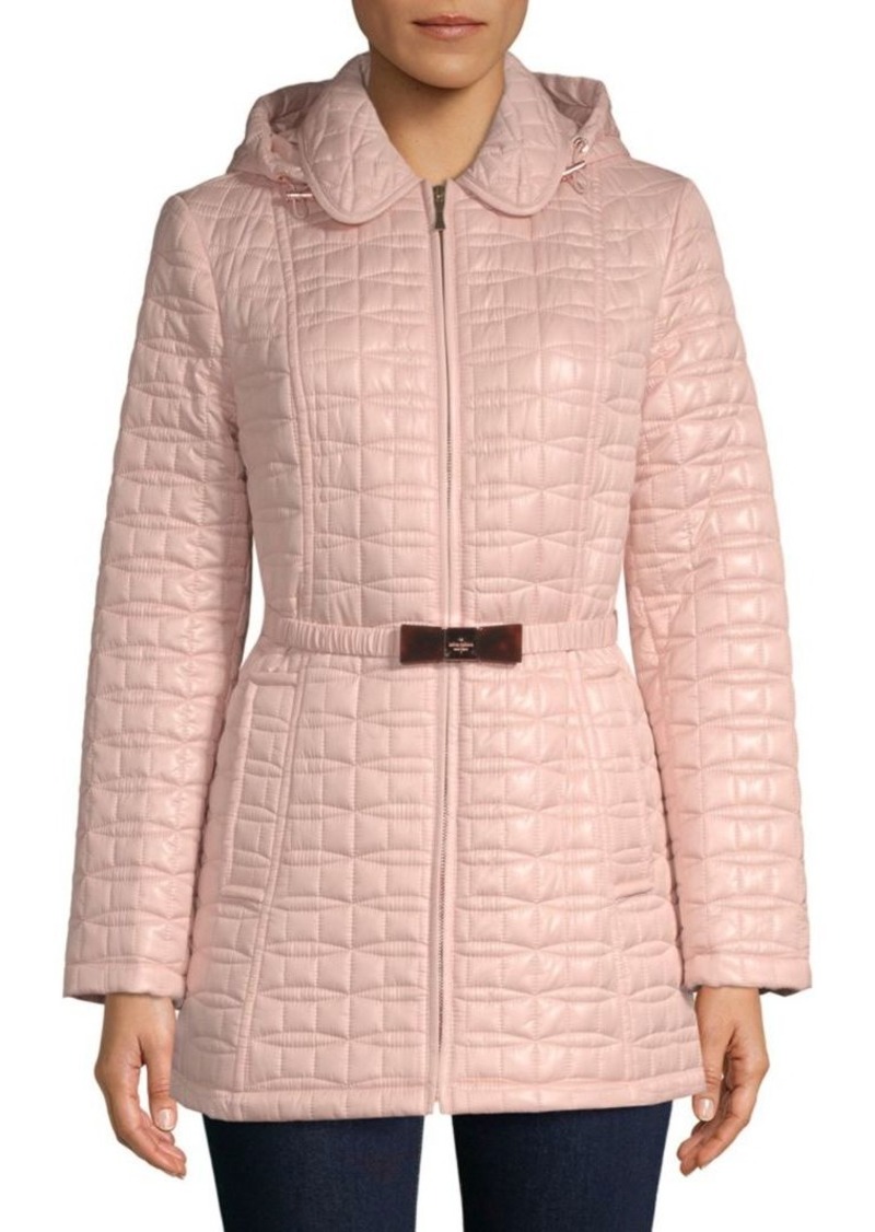 kate spade bow quilted jacket