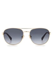 kate spade new york raglan 56mm gradient round aviator sunglasses