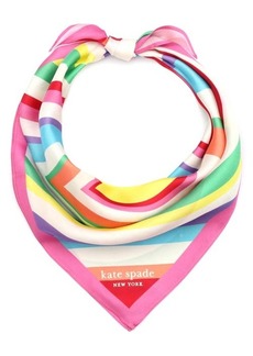 Kate Spade New York rainbow heart silk bandana scarf