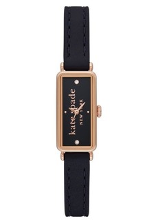 kate spade new york rosedale leather strap watch
