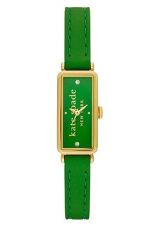 Kate Spade New York rosedale leather strap watch