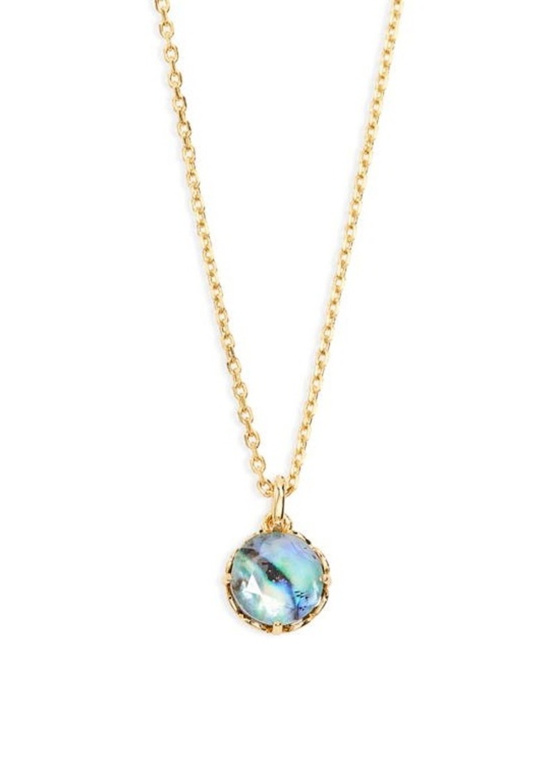 Kate Spade New York round crystal pendant necklace