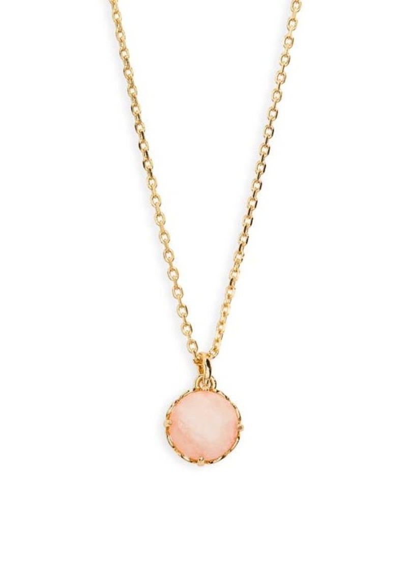 Kate Spade New York round crystal pendant necklace