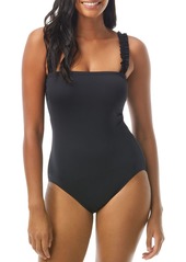 kate spade new york Ruffle Strap One Piece Swimsuit