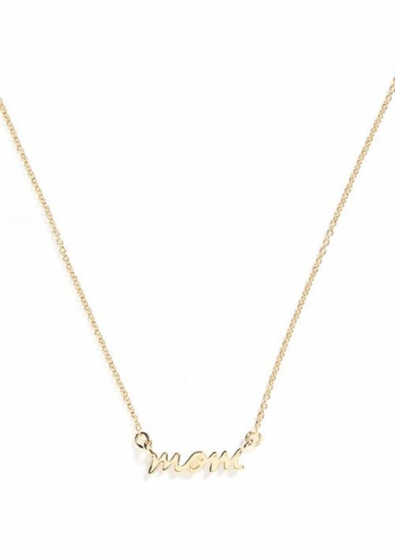Kate Spade New York 'say yes - mom' pendant necklace
