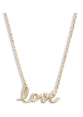 kate spade new york say yes love script pendant necklace