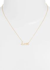 kate spade new york say yes love script pendant necklace