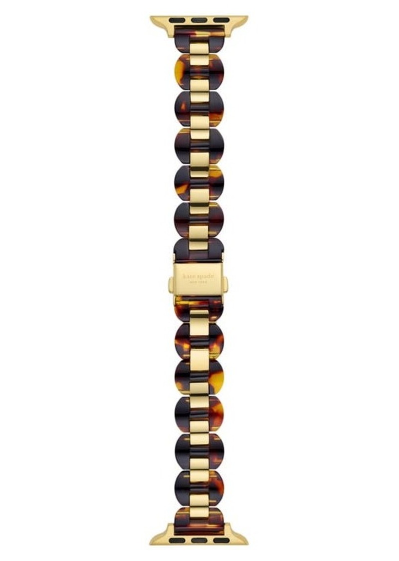 Kate Spade New York scallop 16mm Apple Watch tortoiseshell patterned bracelet watchband at Nordstrom