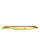 Kate Spade New York shoestring bow belt in Wasabi /Pale Polished Gold at Nordstrom Rack