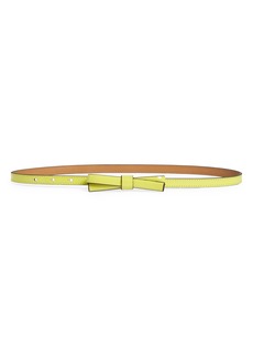 Kate Spade New York shoestring bow belt in Wasabi /Pale Polished Gold at Nordstrom Rack