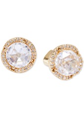 Kate Spade New York Silver-Tone Pave & Large Crystal Round Stud Earrings