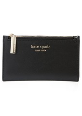 kate spade new york small spencer slim leather bifold wallet in Black at Nordstrom