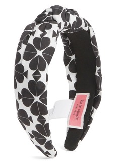 kate spade new york spade flower knotted headband in Black at Nordstrom Rack