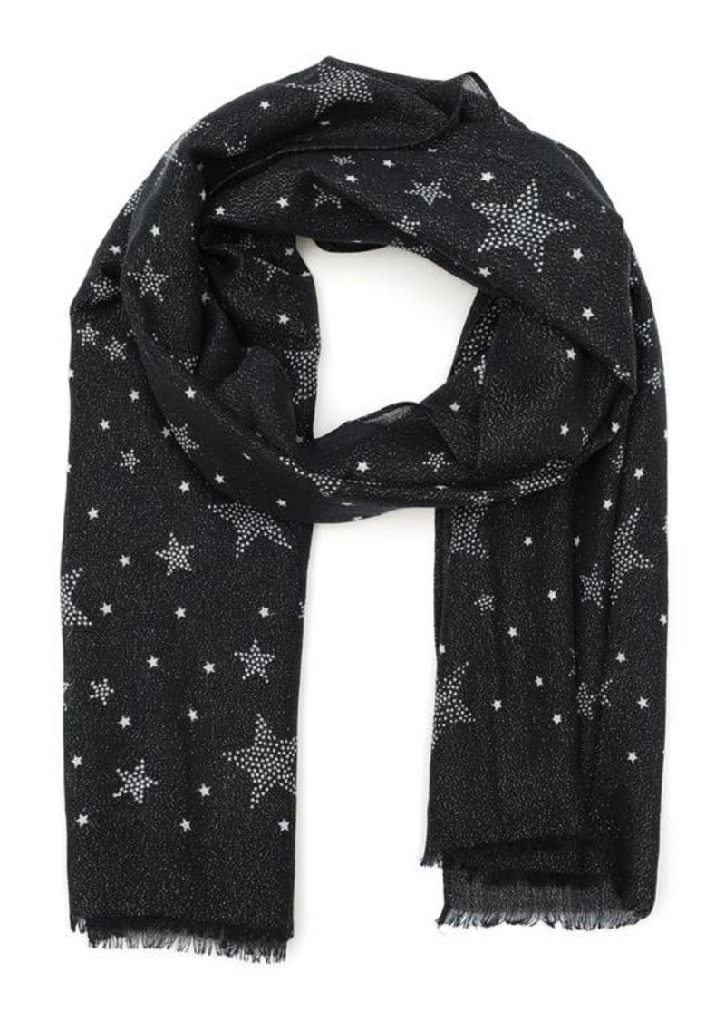 Kate Spade New York starlight sparkle wool blend scarf