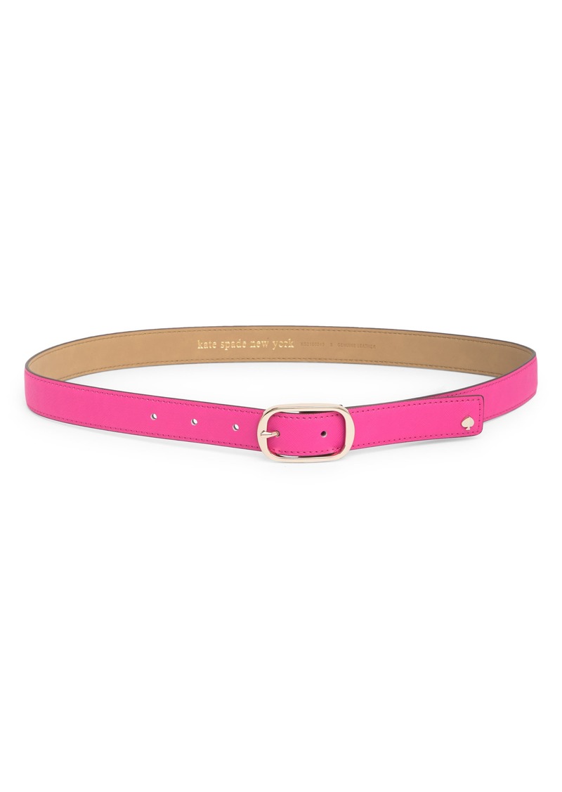 Kate Spade New York stitched feather edge belt in Vivid Snapdragon at Nordstrom Rack