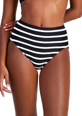 kate spade new york Stripe High Waist Bikini Bottom